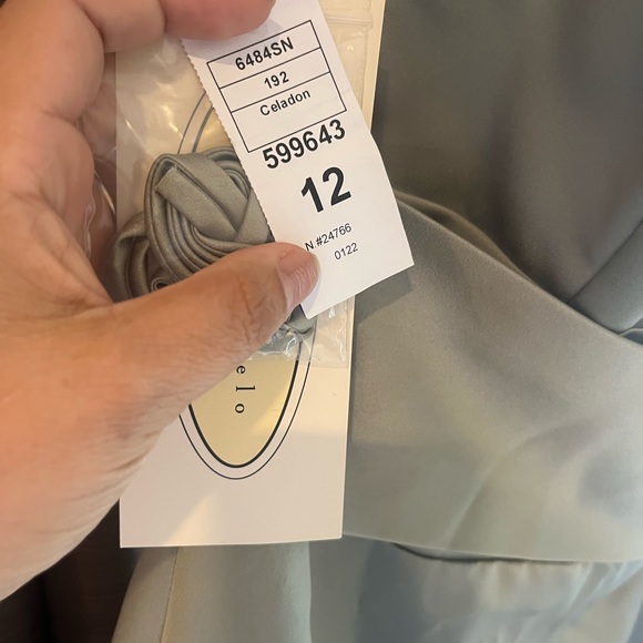 Alfred Angelo celadon green strapless dress - Picture 8 of 11